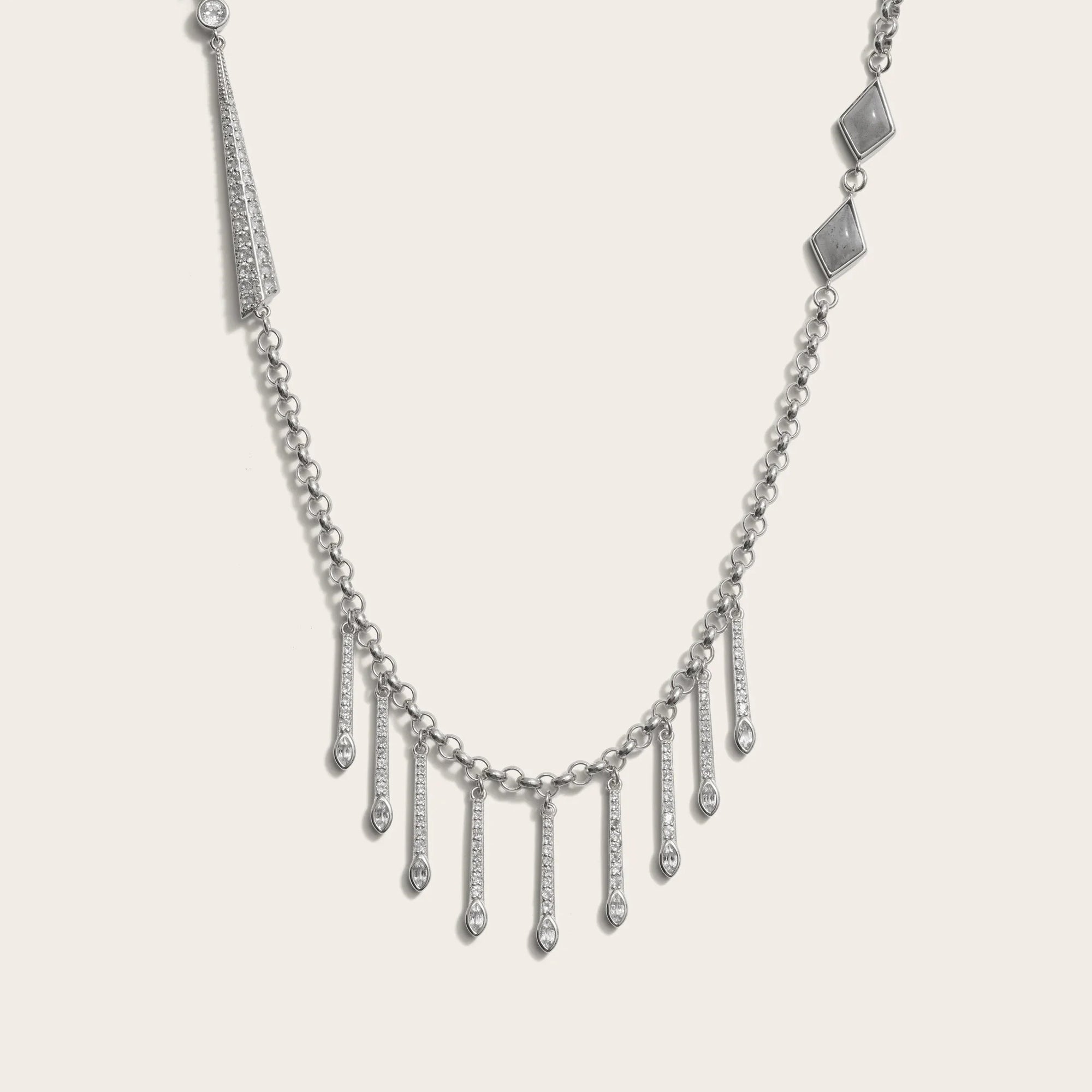 Long Boho Necklace | Sterling Silver