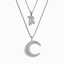 Twisted Moon and Gemstone Zodiac Set | Sterling Silver