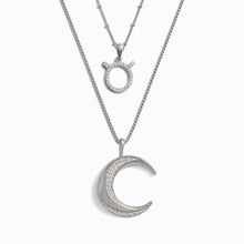 Twisted Moon and Gemstone Zodiac Set | Sterling Silver