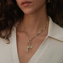 The Guardians Crystal + Inverted Torch Amulet | 14K Yellow Gold Vermeil
