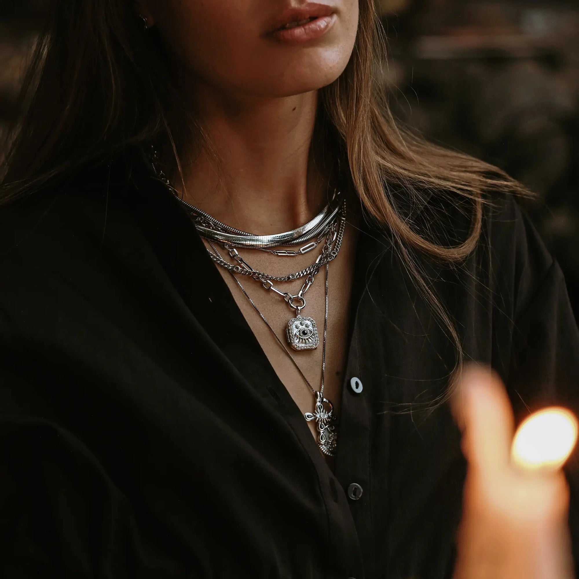 Third Eye Locket Necklace | 14K Yellow Gold Vermeil