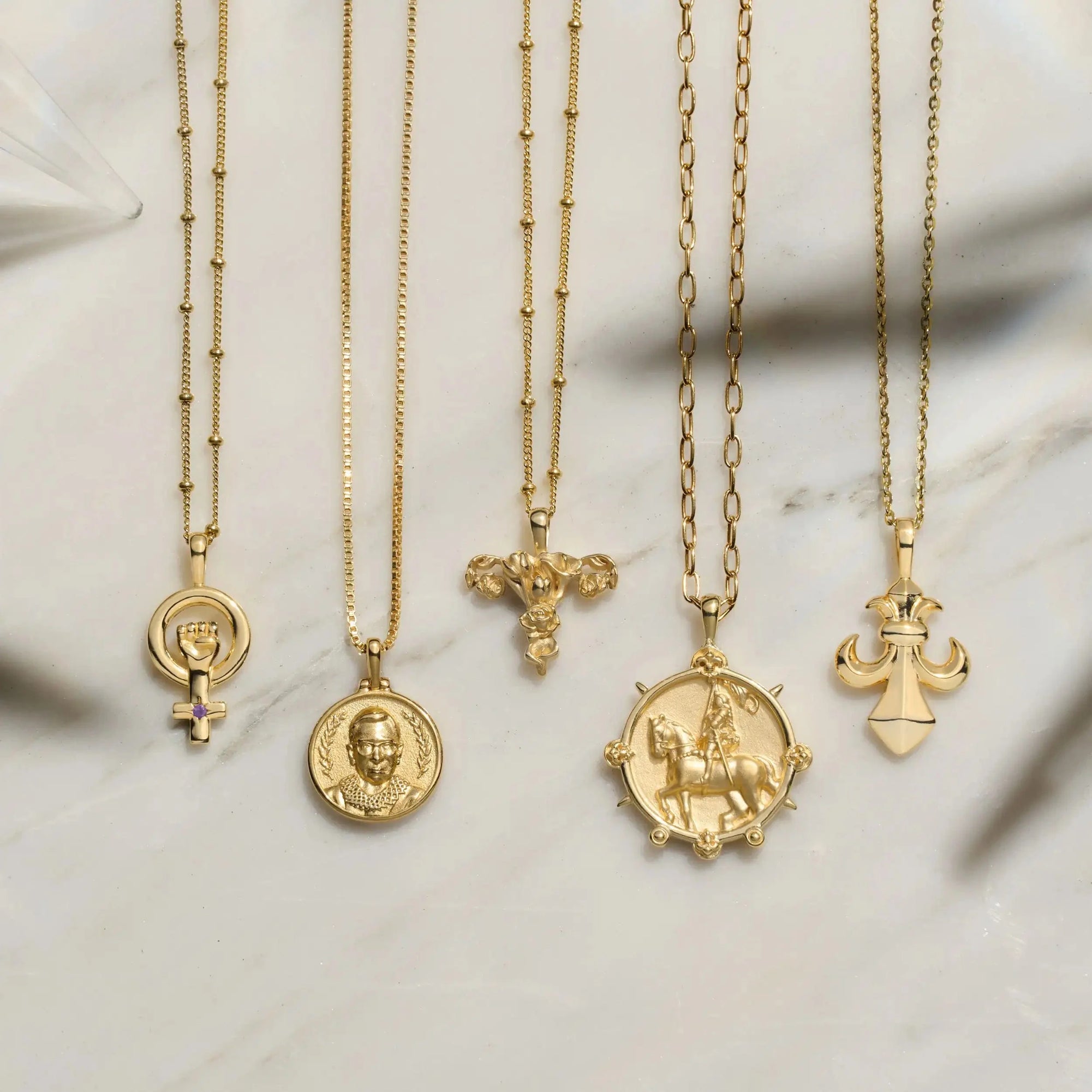 Woman Power Necklace | 14K Yellow Gold Vermeil