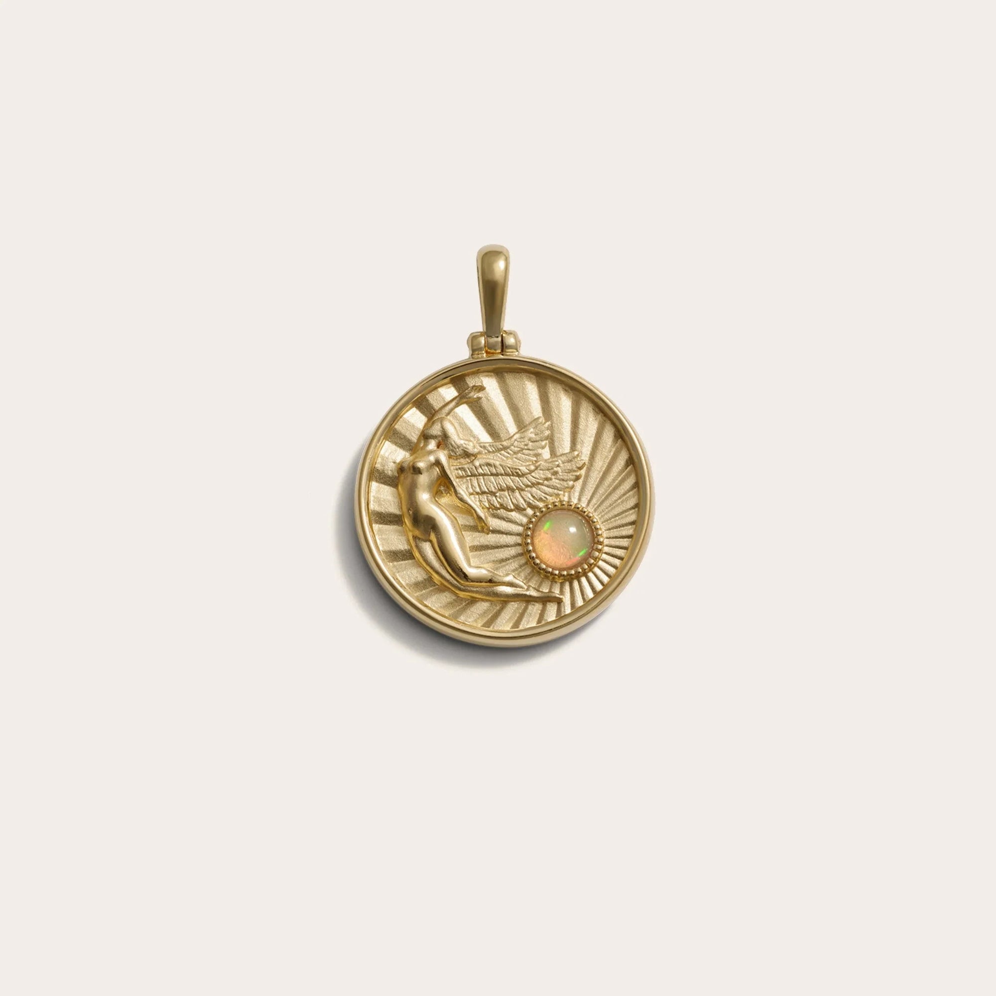 Goddess Coin Pendant | 14K Yellow Gold Vermeil