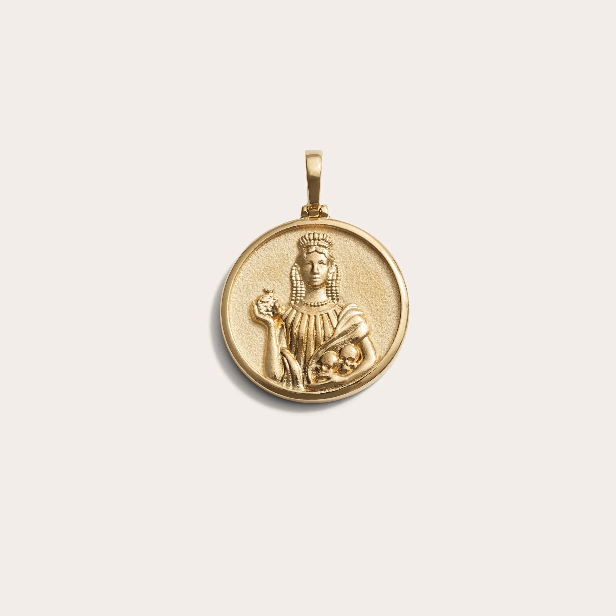 Goddess Coin Pendant | 14K Yellow Gold Vermeil