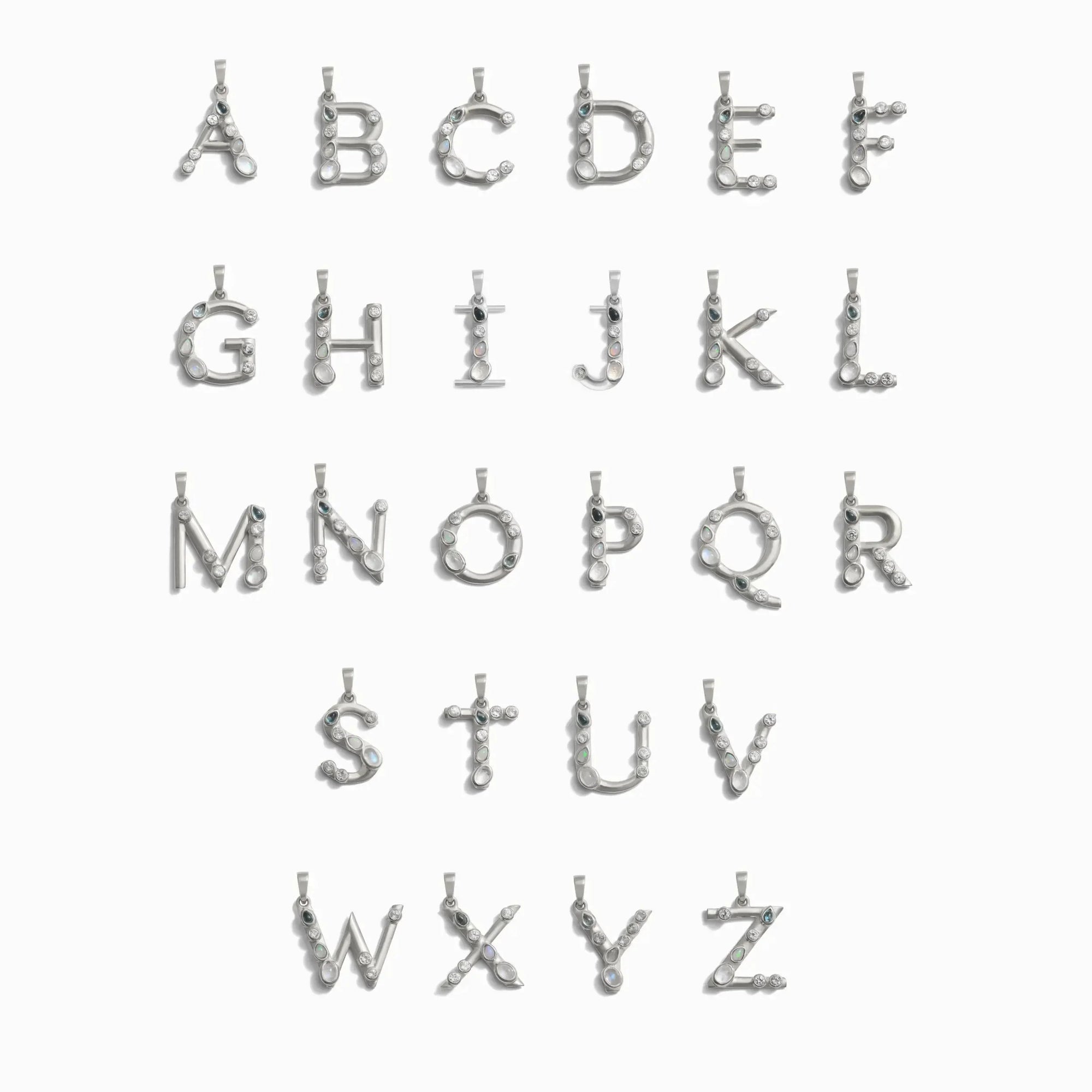 Initial Necklace Set | Sterling Silver