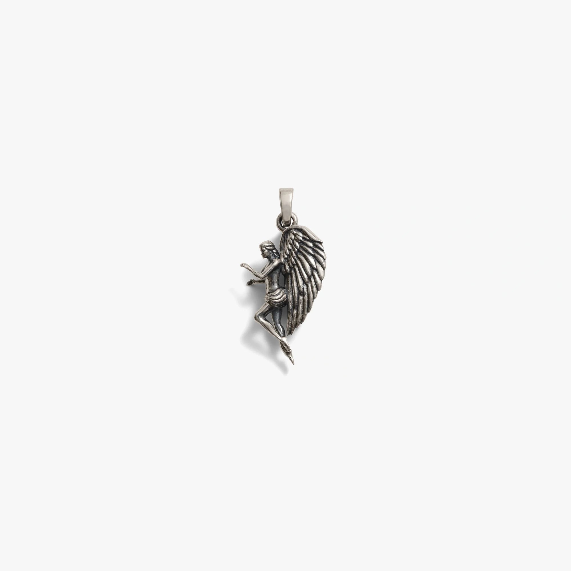Awe Inspired Pendants Oxidized 925 Sterling Silver / Angel Angel To My Devil Charm