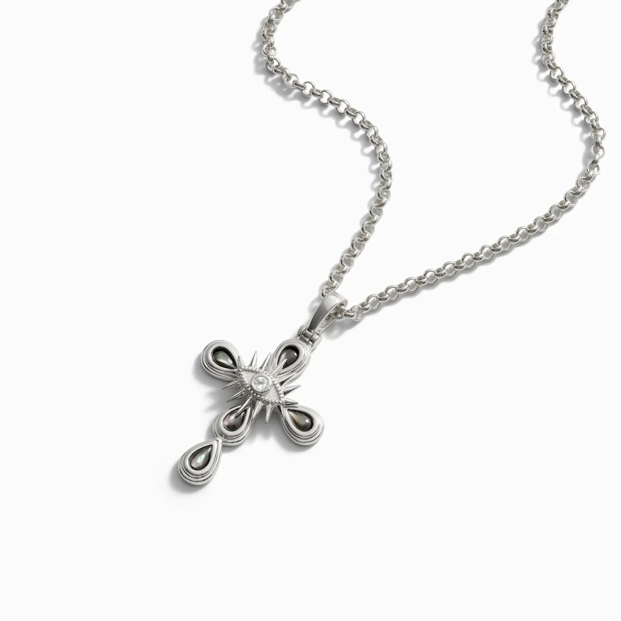 Third Eye Cross Necklace | Sterling Silver