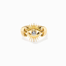 Celestial Evil Eye Ring | 14K Yellow Gold Vermeil