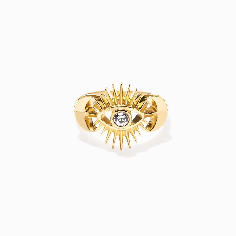 Celestial Evil Eye Ring | 14K Yellow Gold Vermeil