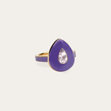 Violet Amethyst Aura Ring | 14K Yellow Gold Vermeil