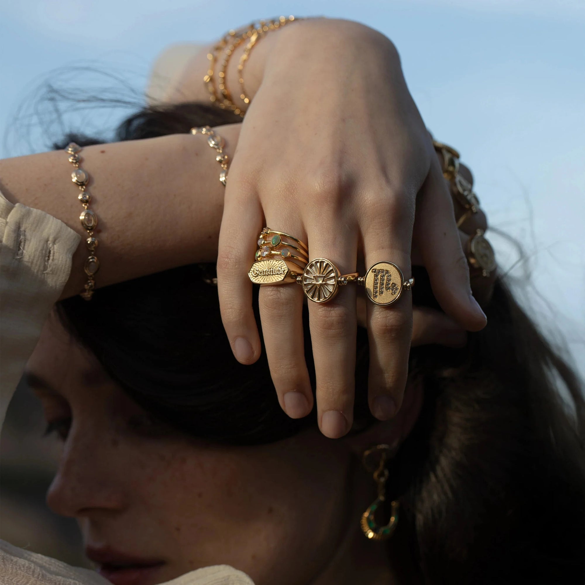 Libra & Air Flip Ring | Sterling Silver