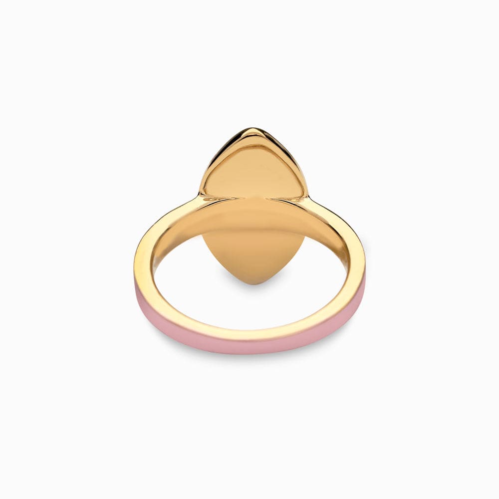 Blush Quartz Aura Ring | 14K Yellow Gold Vermeil