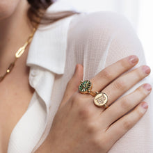 Virgo & Earth Flip Ring | 14K Yellow Gold Vermeil