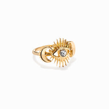 Celestial Evil Eye Ring | 14K Yellow Gold Vermeil