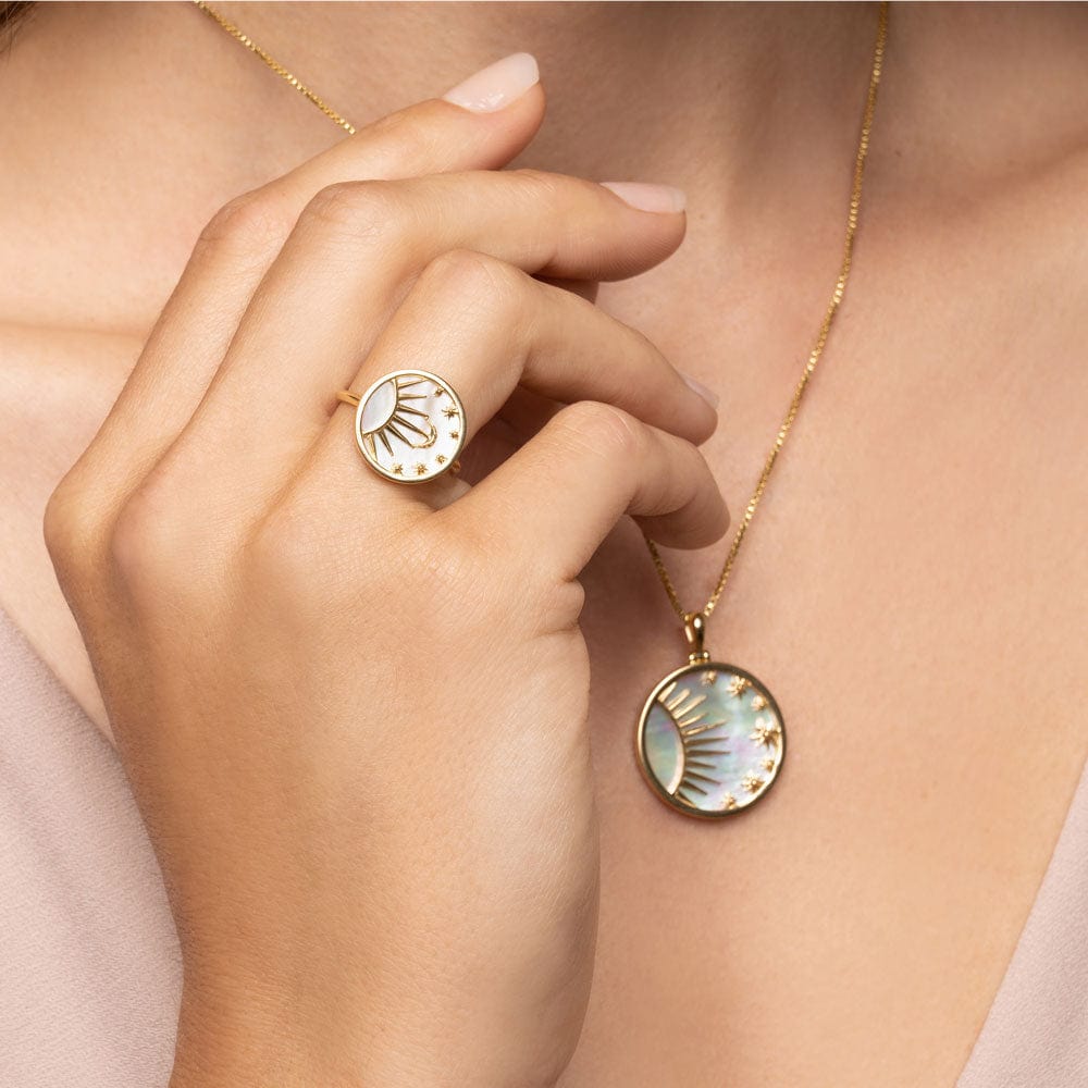 Celestial Mother of Pearl Ring | Sterling Silver
