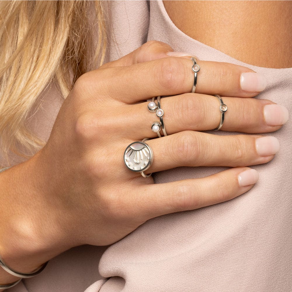Celestial Mother of Pearl Ring | Sterling Silver