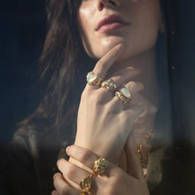 White Radiant Heart Ring | 14K Yellow Gold Vermeil