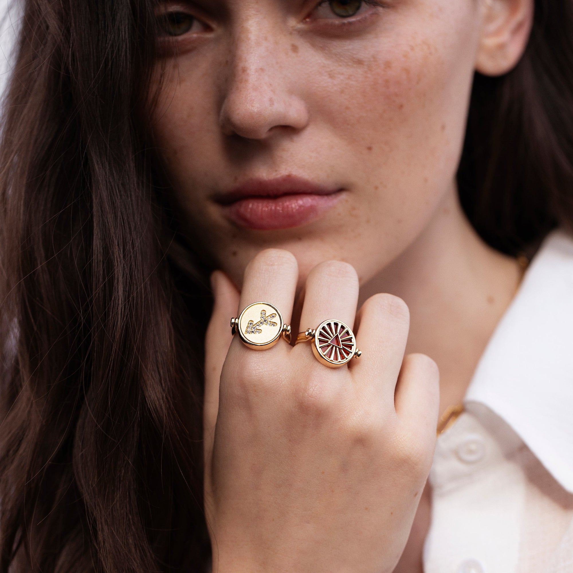 Sagittarius & Fire Flip Ring | Sterling Silver