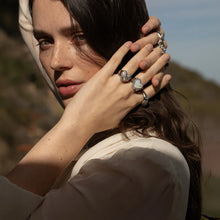 White Radiant Heart Ring | 14K Yellow Gold Vermeil