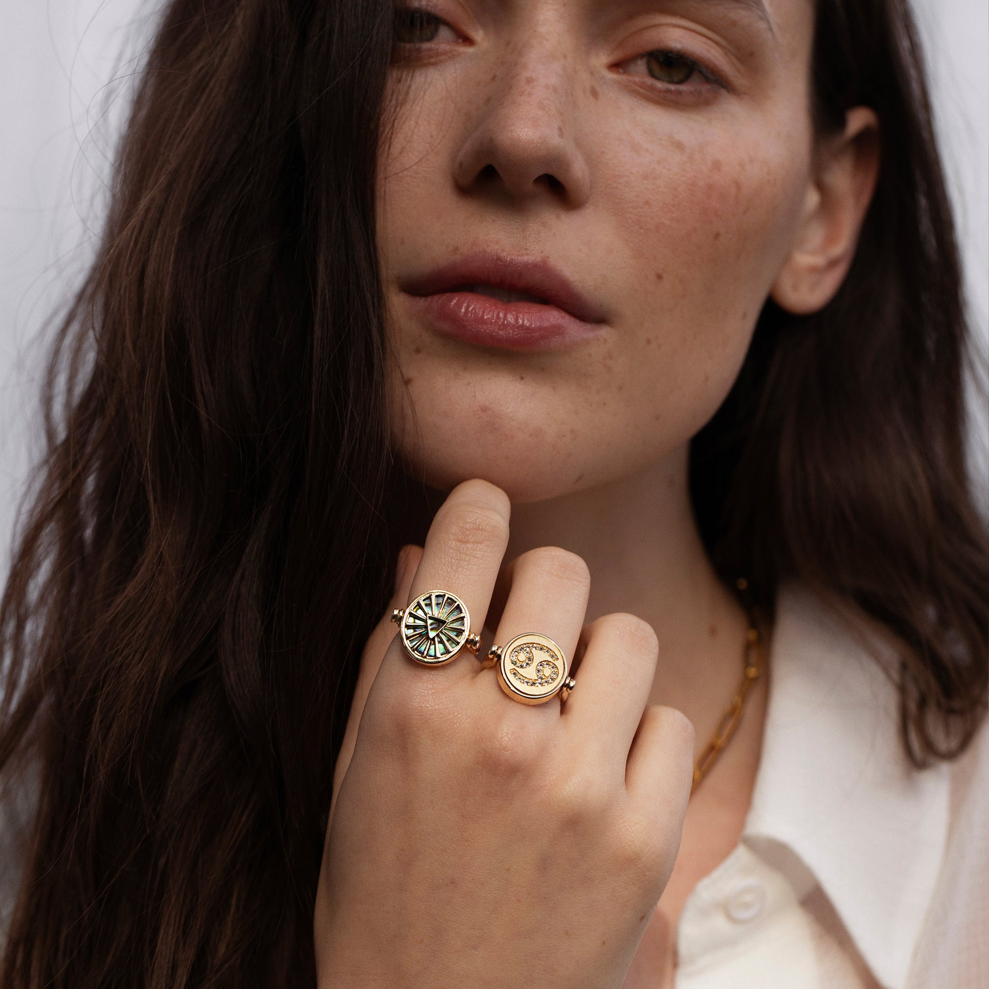 Scorpio & Water Flip Ring | 14K Yellow Gold Vermeil