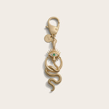 Crescent Snake Eye Bag Charm | Brass/Gold Vermeil