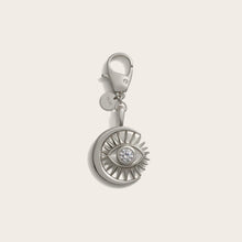 Watchful Moon Eye Bag Charm | Brass/Rhodium