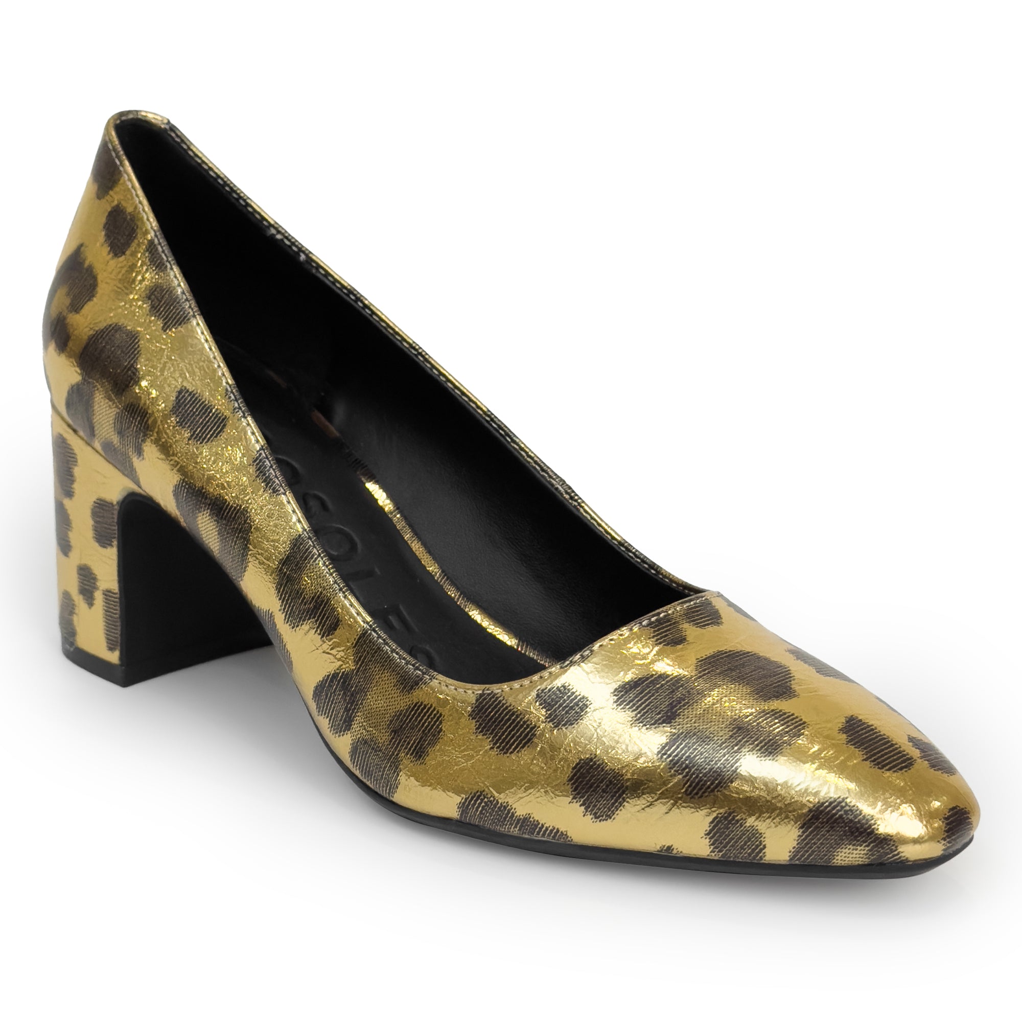 Minetta Dress Pump | Gold Multi Faux Metallic Leopard Print