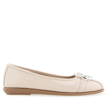 Big-Bet Casual Flat | Stone Faux Crinkle Patent