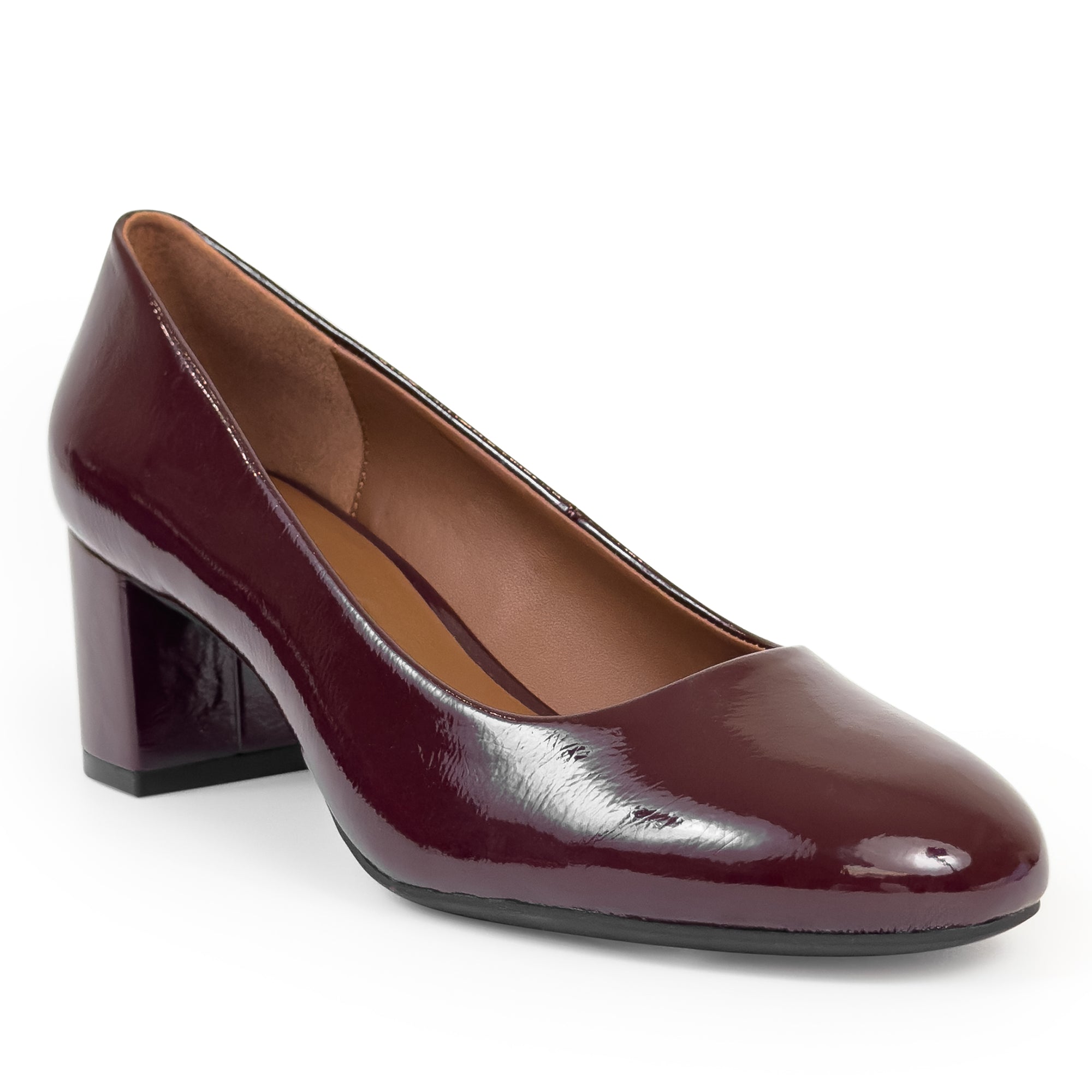 Ebel | Merlot Crinkle Patent Faux Leather