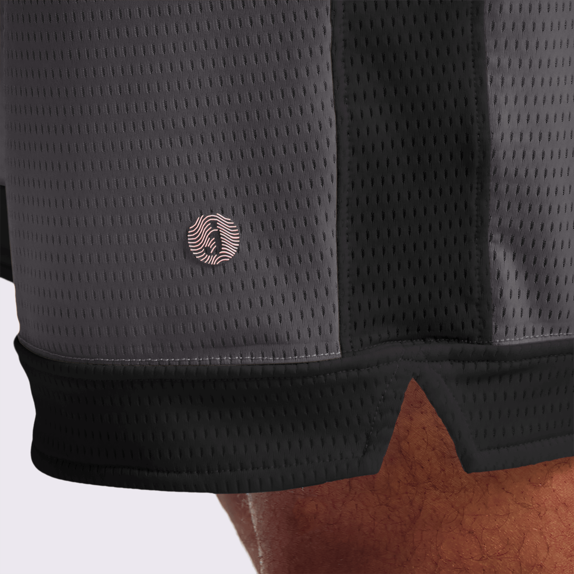 Lined Mesh Lounge Shorts | Gray/Black