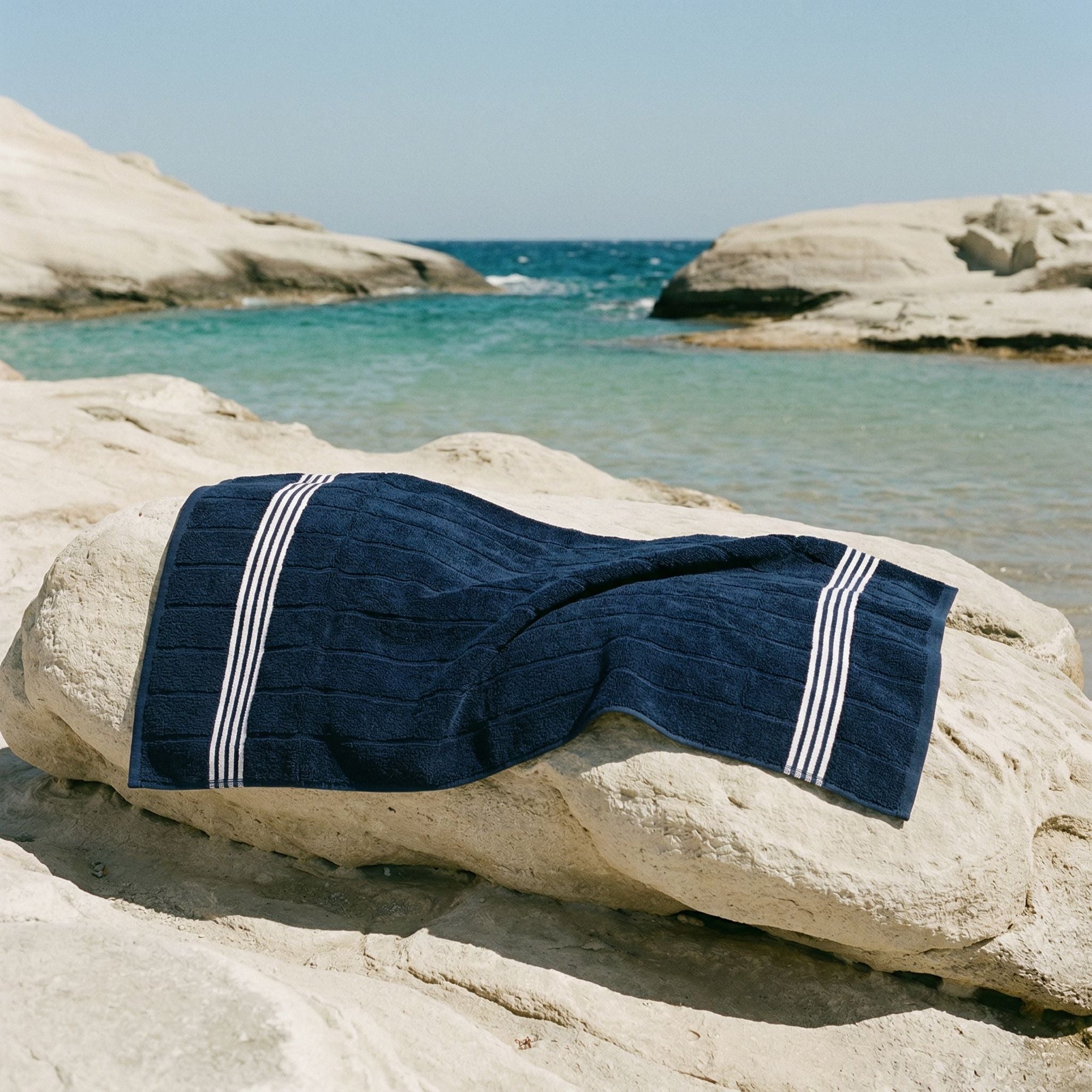 Nautilus Australian Cotton Towels | Navy/White