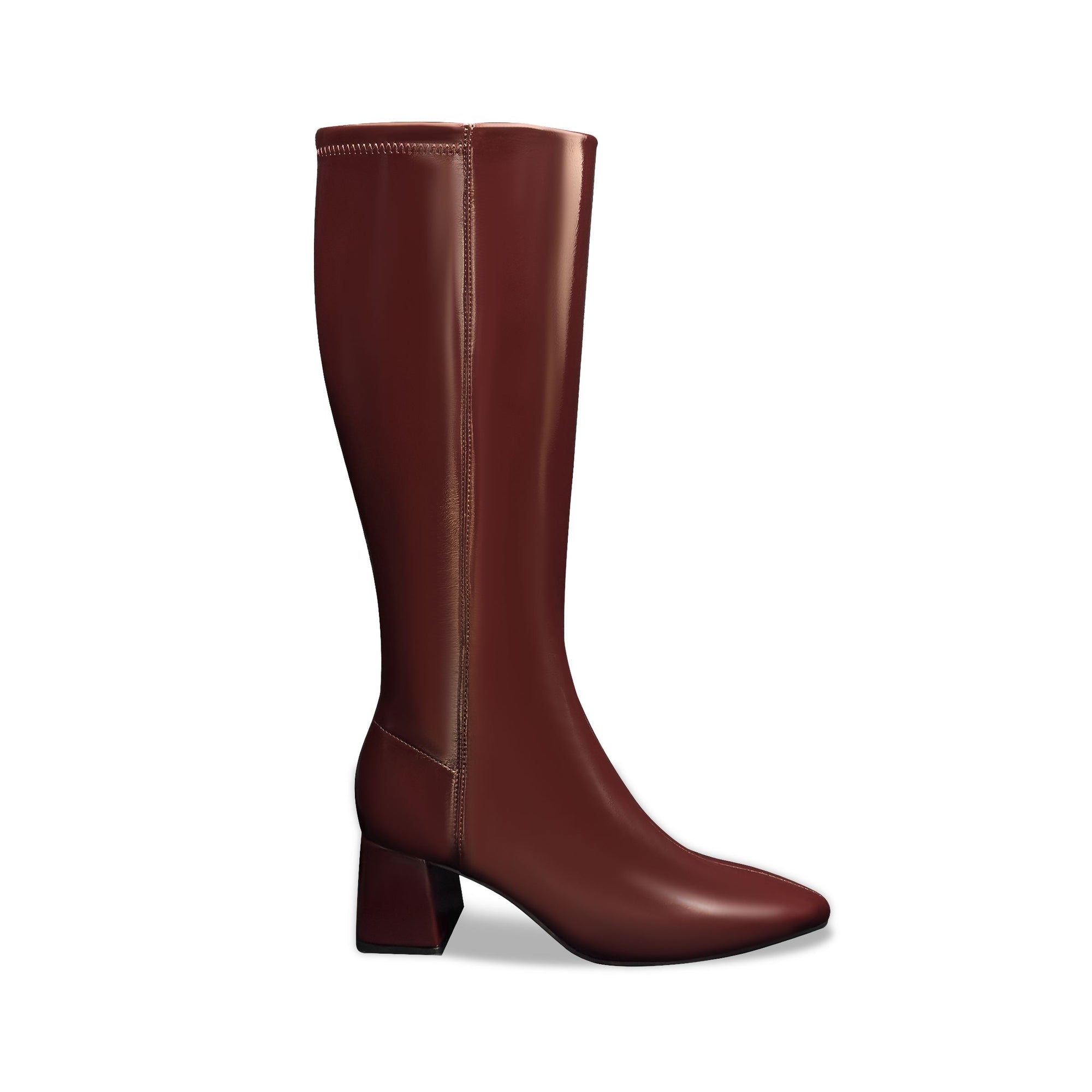 Eliel | Merlot Crinkle Patent Faux Leather