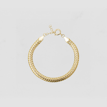 The Bianca Braided Link Bracelet | 18Kt Gold Plated Brass