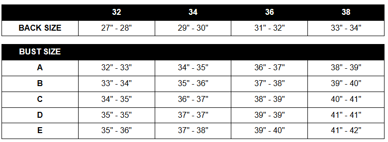 Product size guide