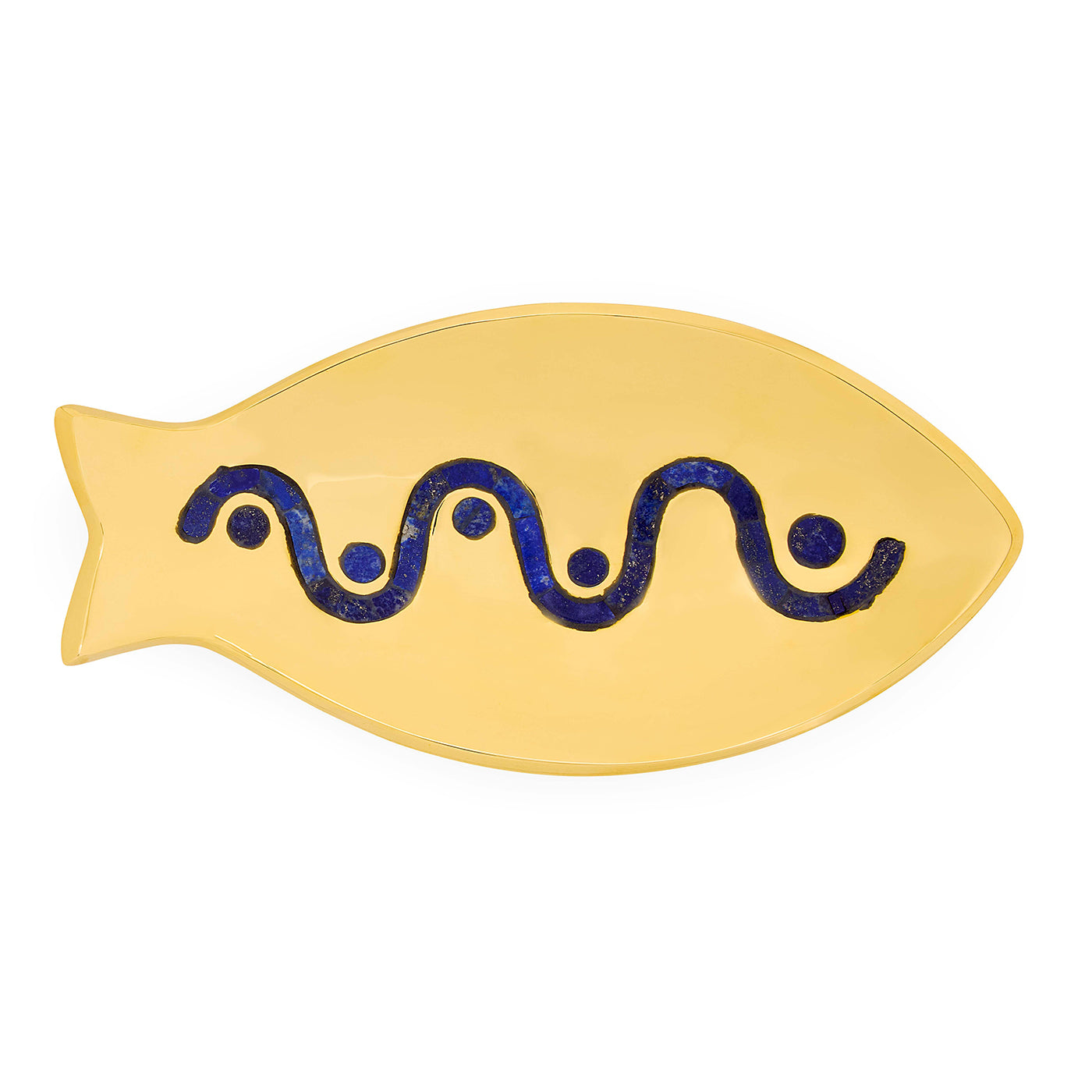 Brass Fish Tray - front view