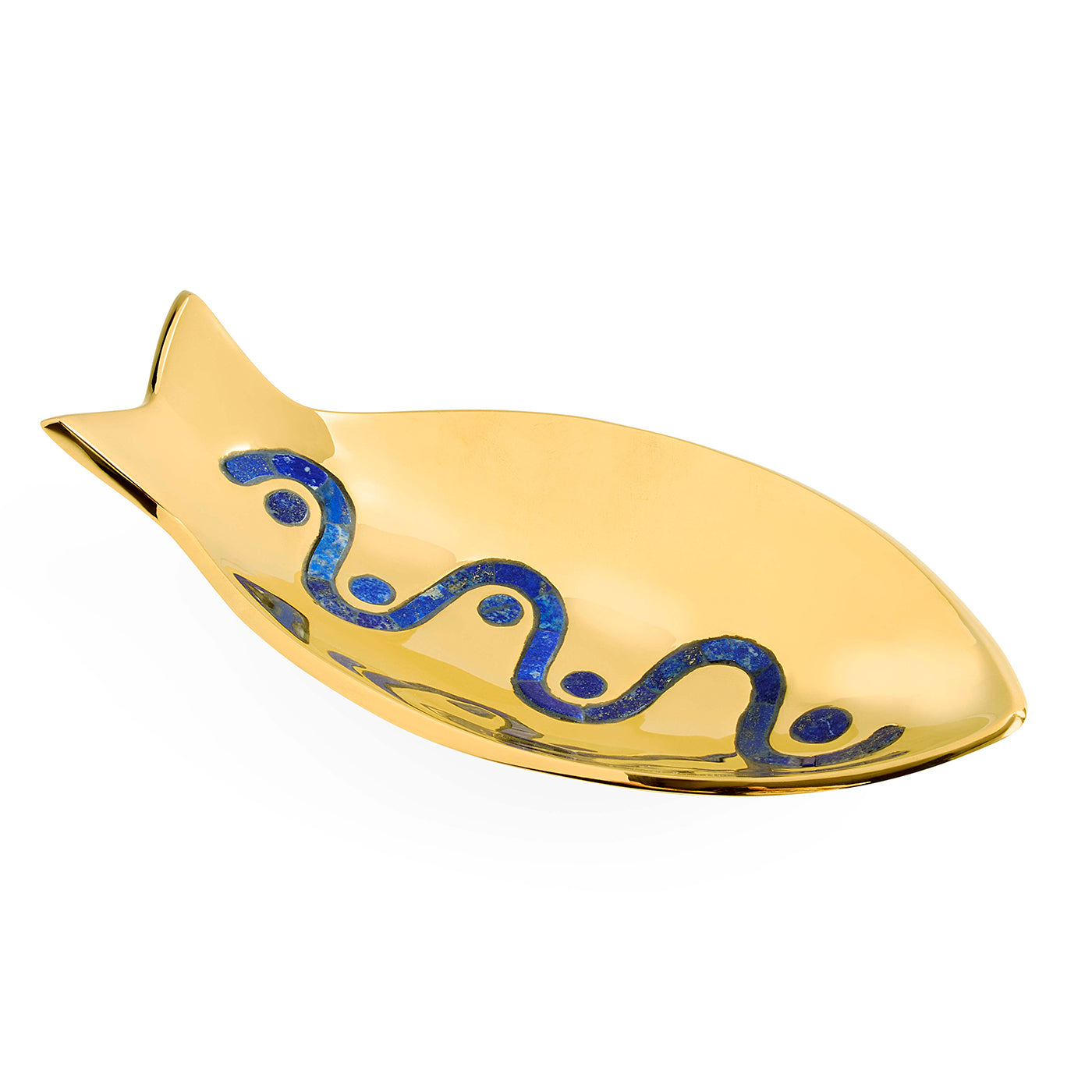 Brass Fish Tray | Gold/Blue