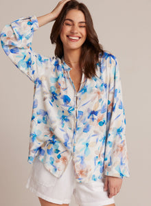 Button Loop Front Shirt | Malibu Floral Print