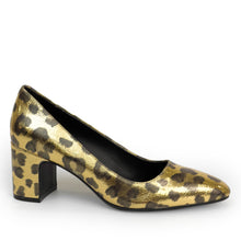 Minetta | Gold Multi Metallic Leopard Faux Leather