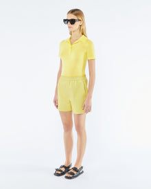 Brenna Okobor Alt-Leather Shorts | Yellow