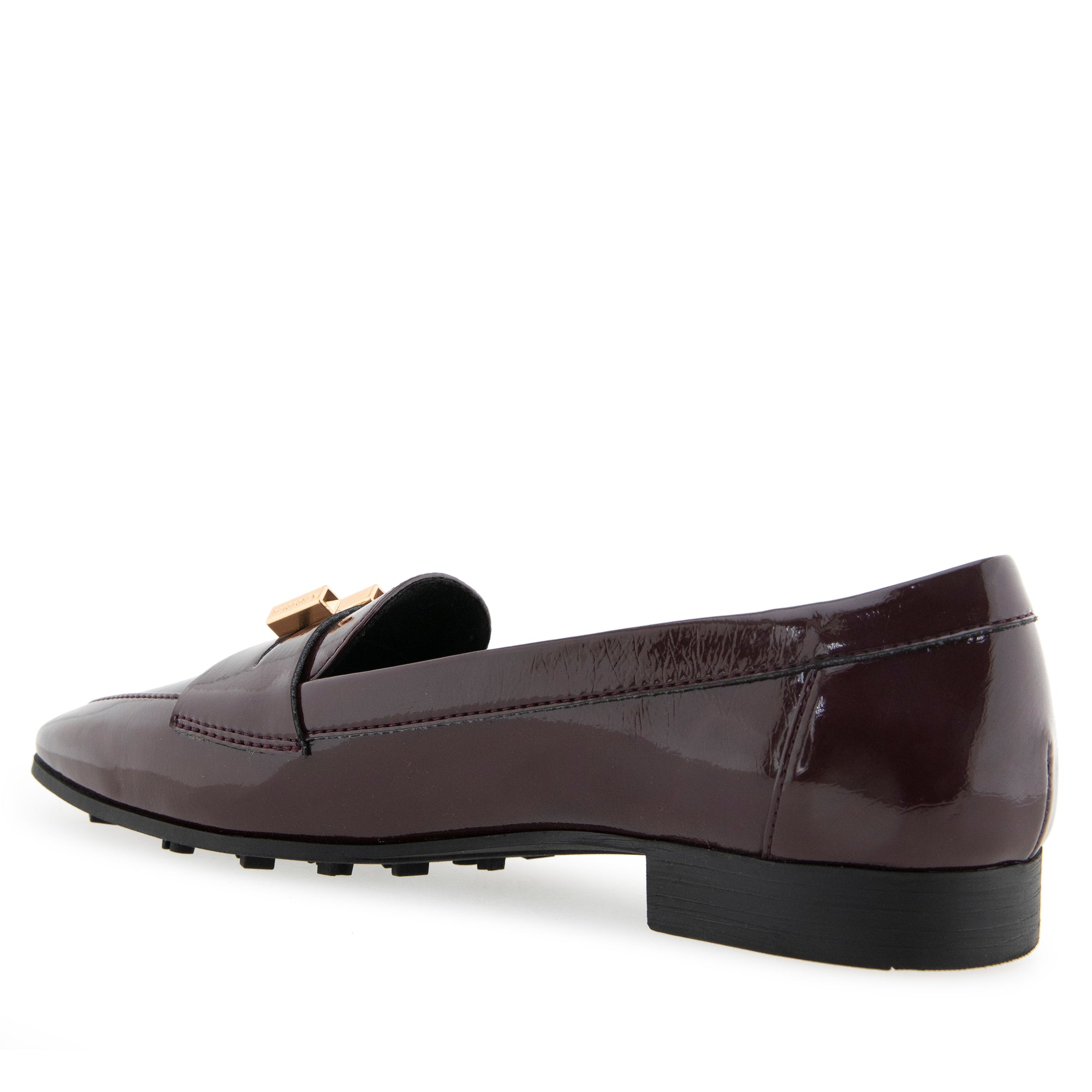 Paulette | Merlot Crinkle Patent Faux Leather