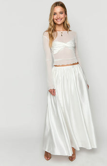Clementine Maxi Skirt | White