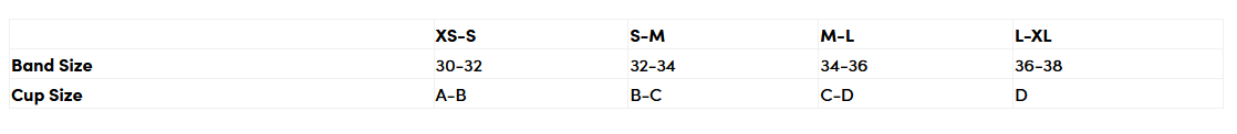 Product size guide