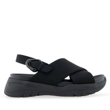 Harlow Sandal Sport | Black Stretch Gaberdine