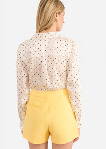 Crosby Silk Blouse | Pin Dot