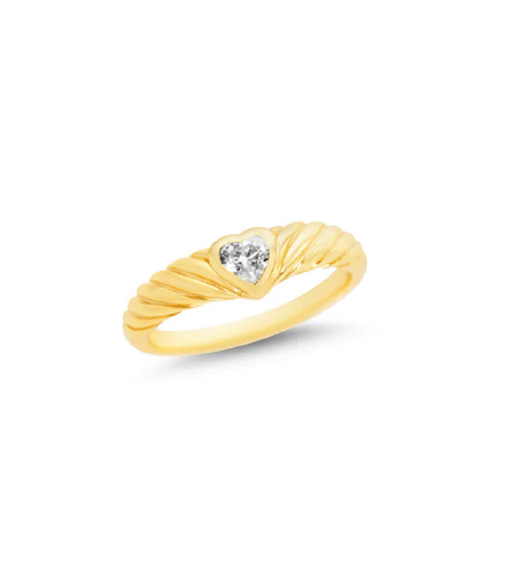 zirconia heart ring