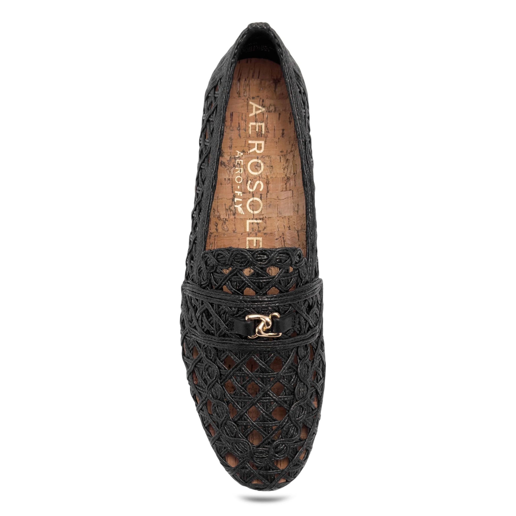 Worthed Dress Flat | Black  Faux Raffia