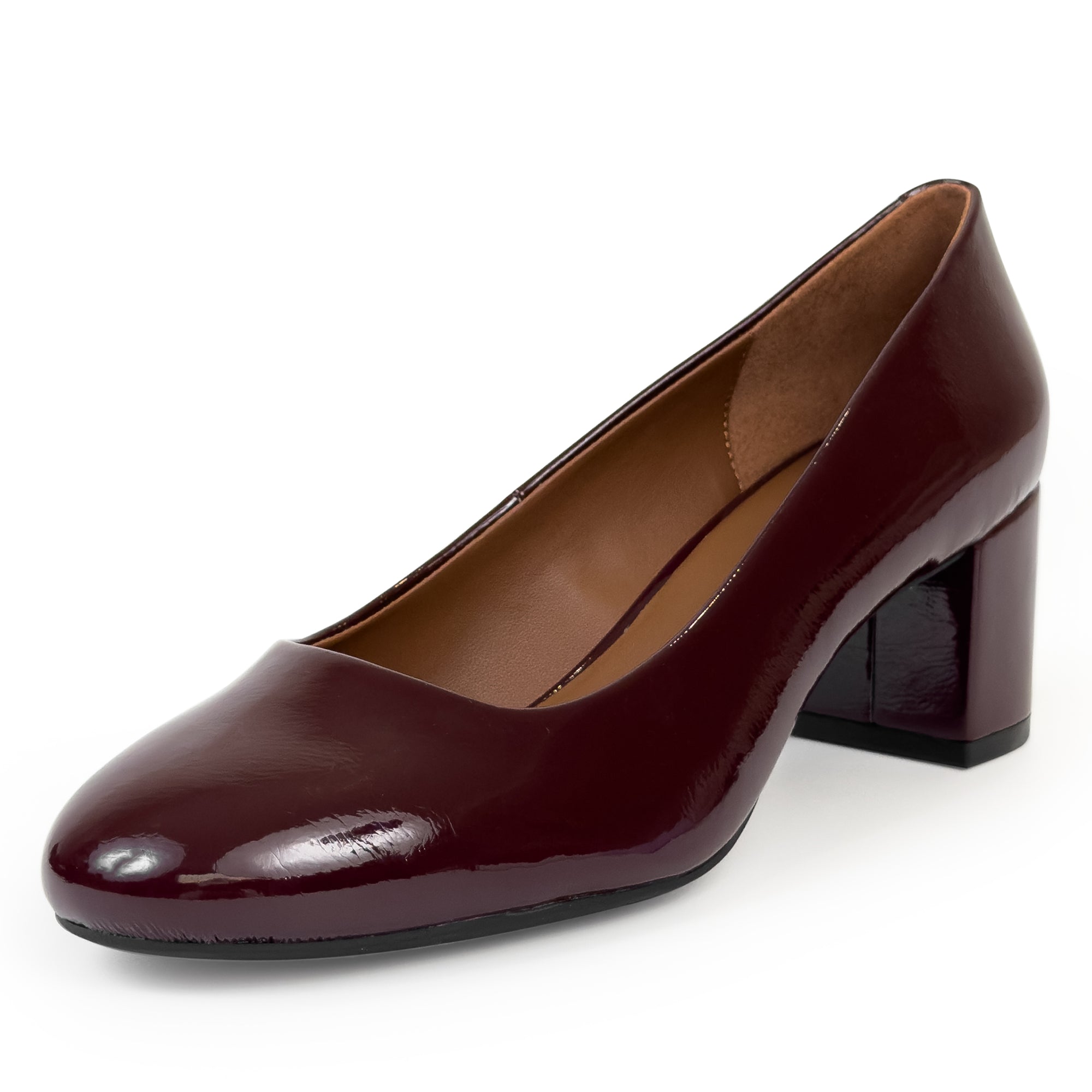 Ebel | Merlot Crinkle Patent Faux Leather
