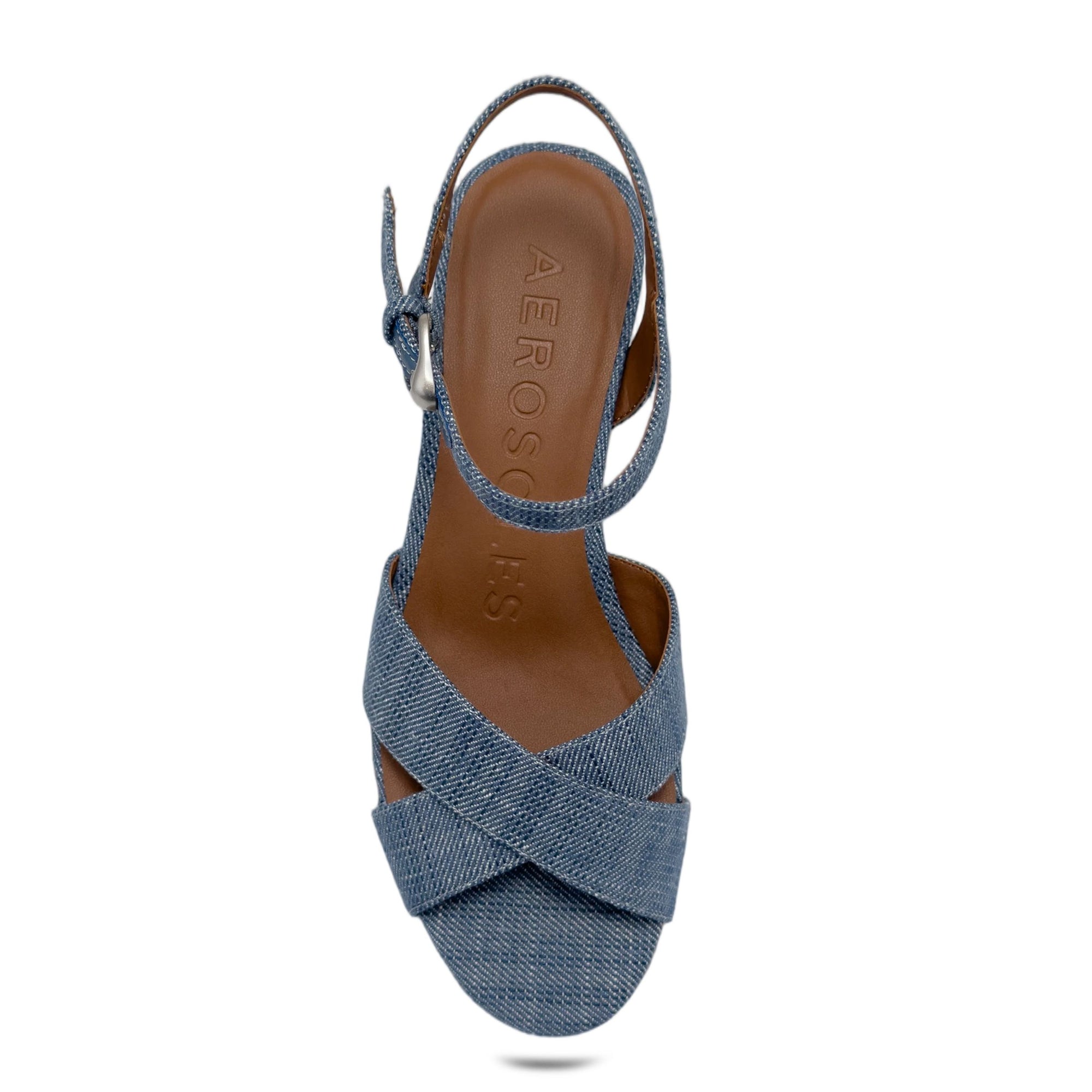 Casarina Sandal Wedge | Blue Denim