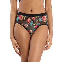Mesh High Cut French Brief | Botanic Romantic (Black)