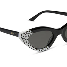 Womens | Emily Sunglasses | Midnight Polka Dot | Chic Grey Lenses